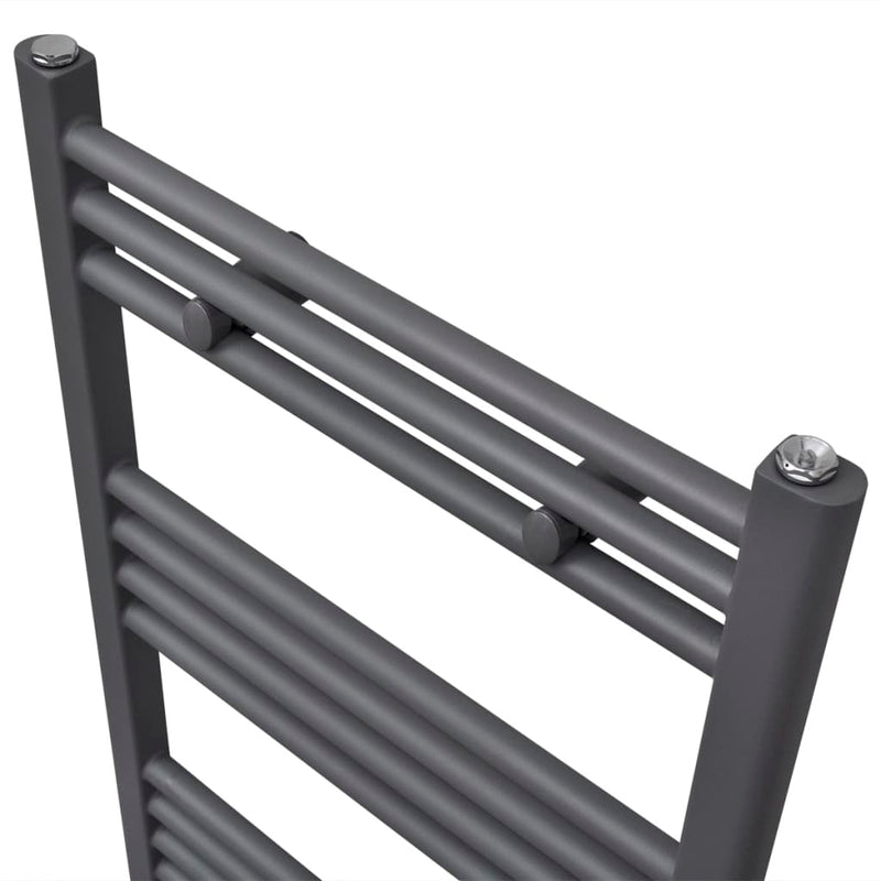 Afbeelding laden in galerijviewer, Vidaxl radiator handdoekenrek recht 600x1160 mm grijs