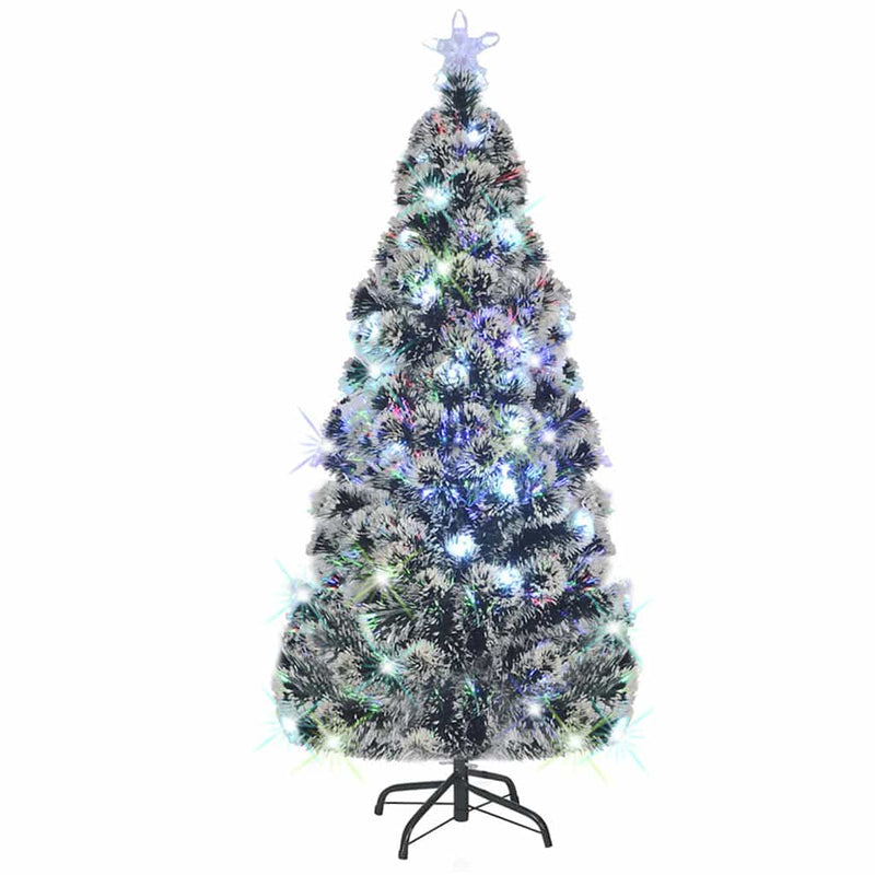 Afbeelding laden in galerijviewer, Vidaxl voorverlichte kerstboom met standaard en led 150 cm glasvezel