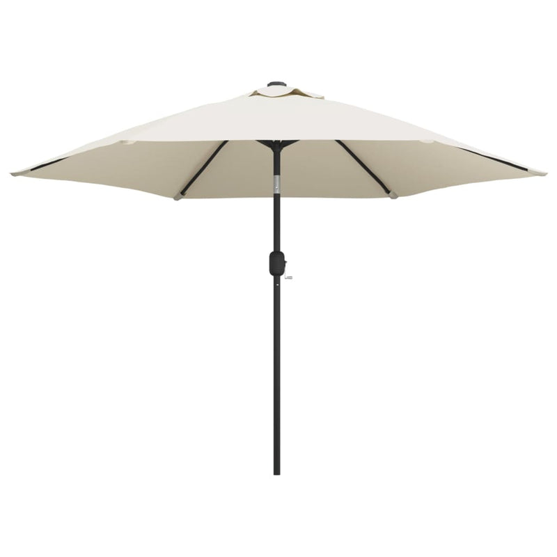 Afbeelding laden in galerijviewer, Vidaxl zweefparasol met led 3 m zandwit