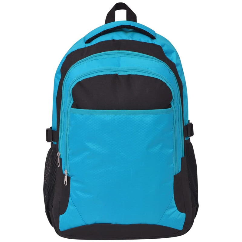 Afbeelding laden in galerijviewer, Vidaxl rugzak voor school 40 l zwart en blauw