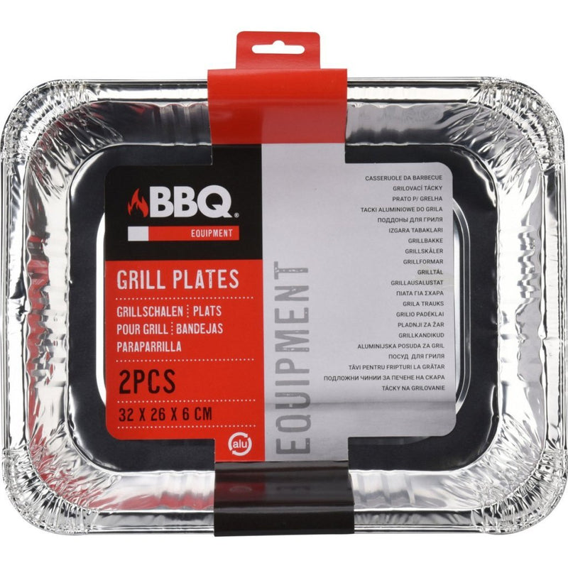 Afbeelding laden in galerijviewer, Bbq aluminium grillbak 32x26x6 cm 2 stuks