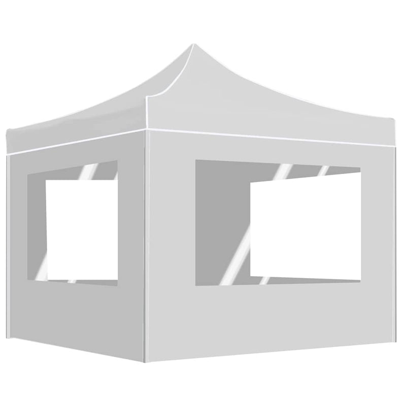 Afbeelding laden in galerijviewer, Vidaxl partytent inklapbaar met wanden 3x3 m aluminium wit
