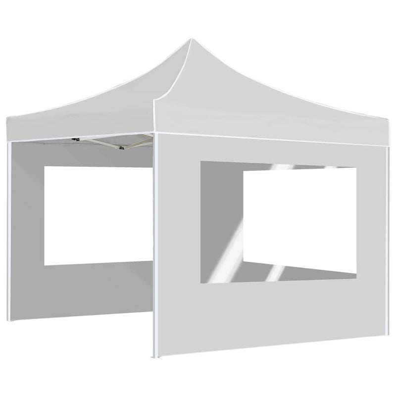 Afbeelding laden in galerijviewer, Vidaxl partytent inklapbaar met wanden 3x3 m aluminium wit