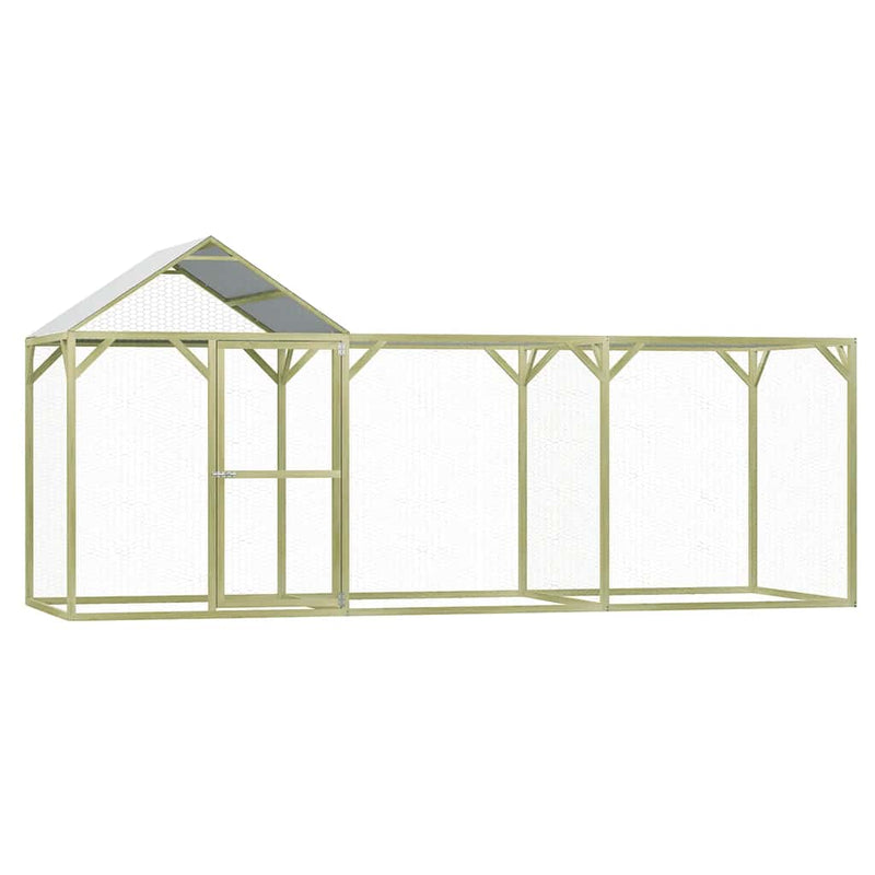 Afbeelding laden in galerijviewer, Vidaxl kippenhok 4,5x1,5x2 m staal