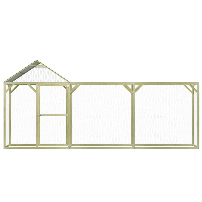 Afbeelding laden in galerijviewer, Vidaxl kippenhok 4,5x1,5x2 m staal