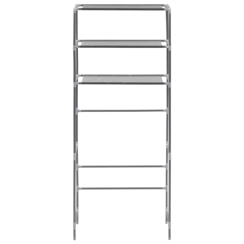 Afbeelding laden in galerijviewer, Vidaxl opbergrek voor boven wasmachine 3-laags 69x28x169 cm zilver