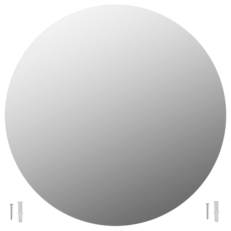 Afbeelding laden in galerijviewer, VidaXL Spiegel rond frameloos 80 cm glas