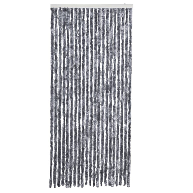 Afbeelding laden in galerijviewer, Vidaxl vliegengordijn 90x220 cm chenille zilverkleurig