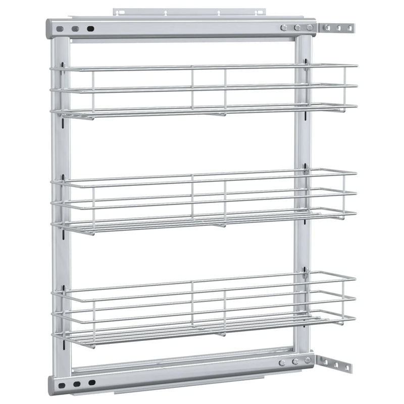 Afbeelding laden in galerijviewer, Vidaxl draadmand uittrekbaar 3-laags 47x15,5x55,5 cm zilverkleurig