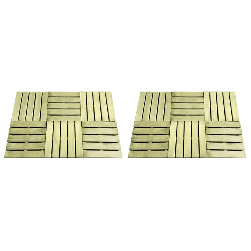 Afbeelding laden in galerijviewer, VidaXL 12 st Terrastegels 50x50 cm hout groen