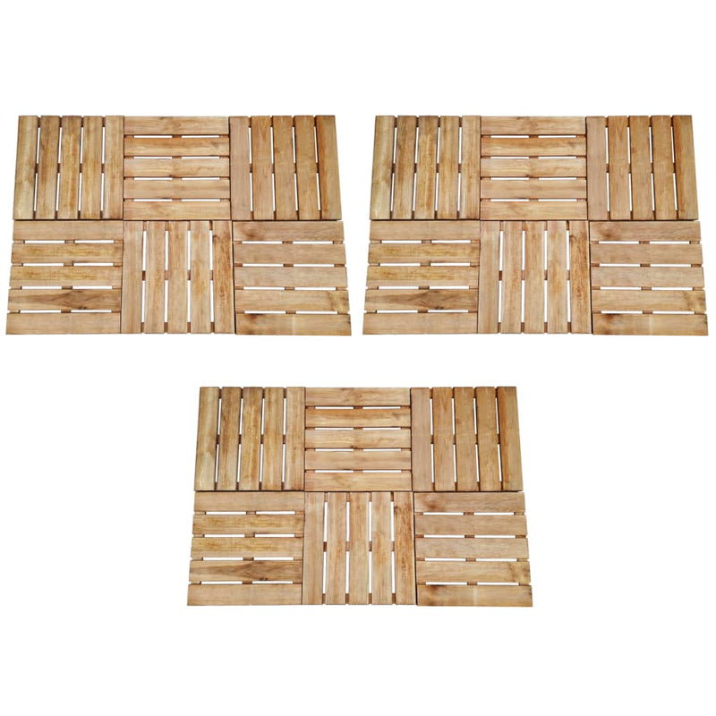 Afbeelding laden in galerijviewer, VidaXL 18 st Terrastegels 50x50 cm hout bruin