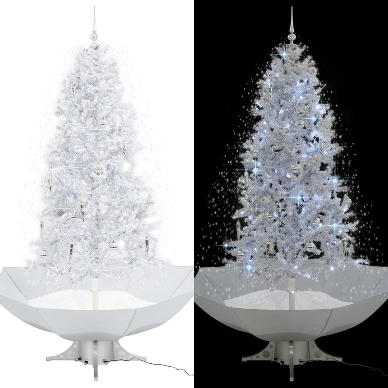 Afbeelding laden in galerijviewer, Vidaxl kerstboom sneeuwend met paraplubasis 190 cm wit