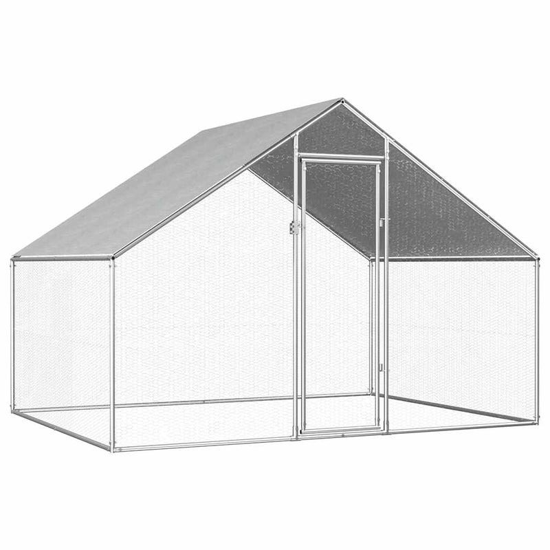 Afbeelding laden in galerijviewer, Vidaxl kippenhok 2,75x2x1,92 m gegalvaniseerd staal