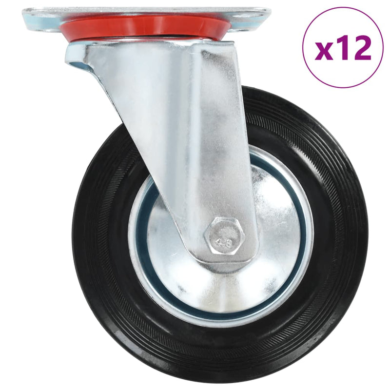 Afbeelding laden in galerijviewer, Vidaxl 12 st zwenkwielen 160 mm