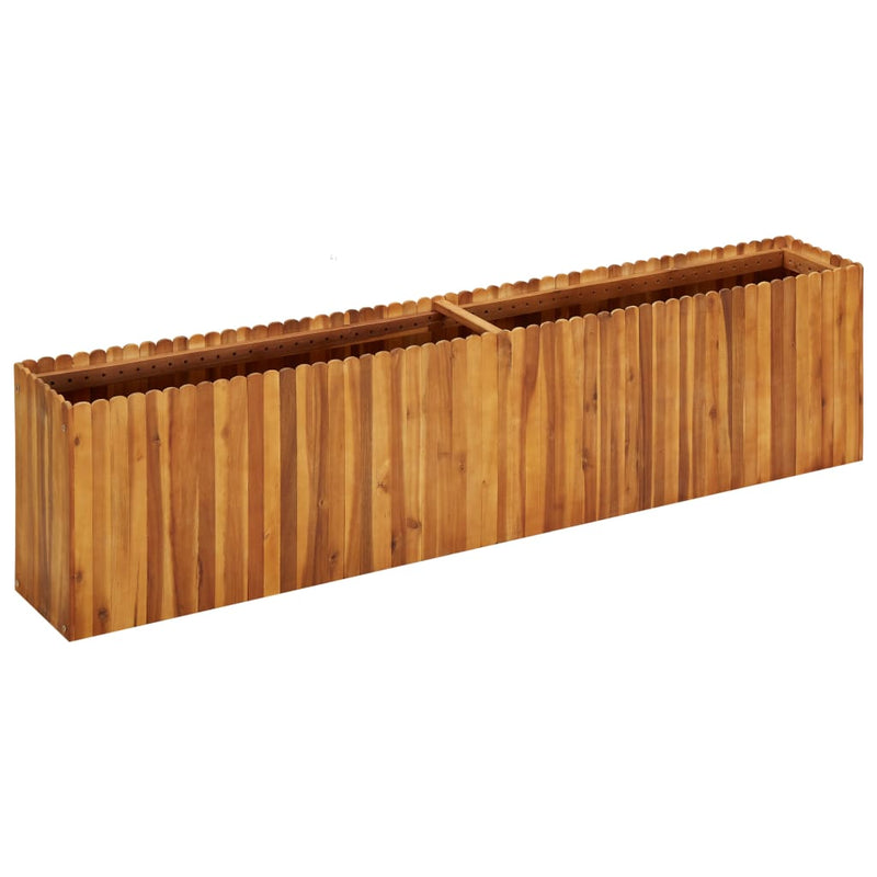 Afbeelding laden in galerijviewer, Vidaxl plantenbak verhoogd 200x30x50 cm massief acaciahout
