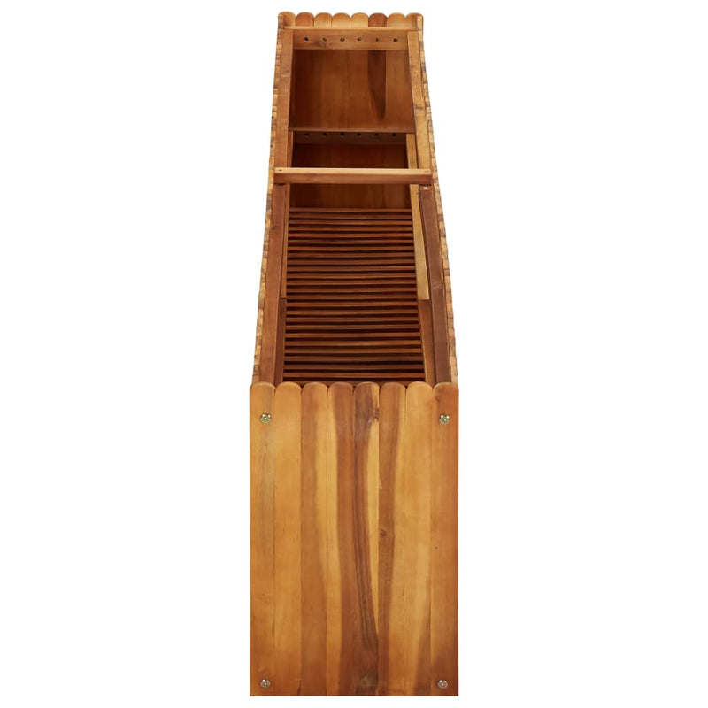 Afbeelding laden in galerijviewer, Vidaxl plantenbak verhoogd 200x30x50 cm massief acaciahout