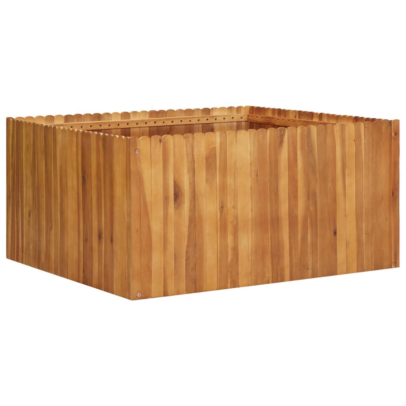 Afbeelding laden in galerijviewer, Vidaxl plantenbak verhoogd 100x100x50 cm massief acaciahout
