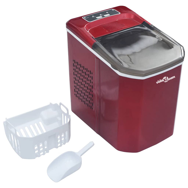 Afbeelding laden in galerijviewer, Vidaxl ijsblokjesmachine 1,4 l 15 kg 24 u rood