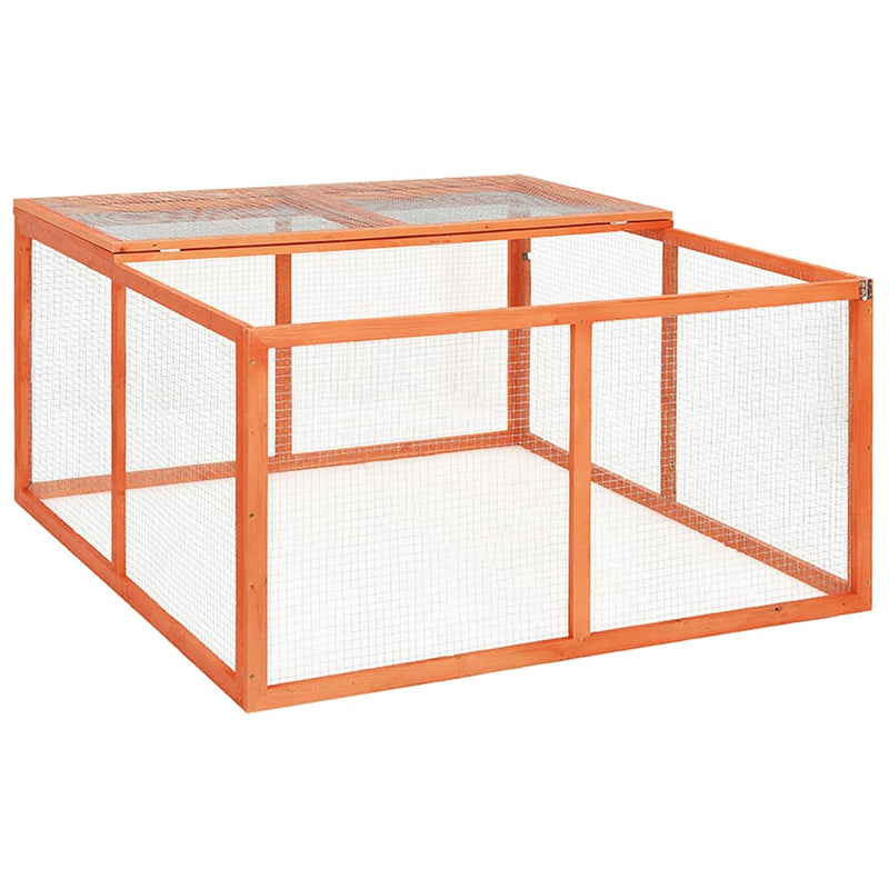 Afbeelding laden in galerijviewer, Vidaxl konijnenhok 124x120x60 cm massief vurenhout