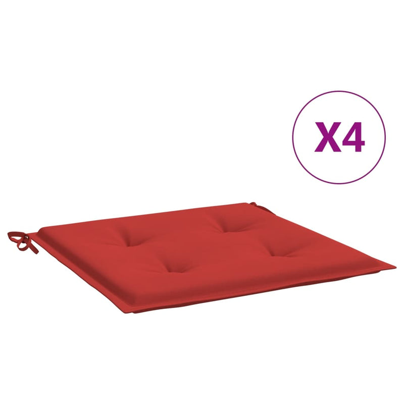 Afbeelding laden in galerijviewer, Vidaxl tuinstoelkussens 4 st 40x40x4 cm oxford stof rood