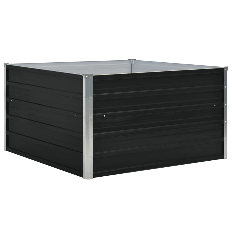 Afbeelding laden in galerijviewer, Vidaxl plantenbak verhoogd 100x100x45cm gegalvaniseerd staal antraciet