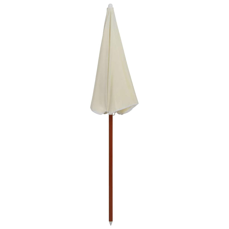 Afbeelding laden in galerijviewer, Vidaxl parasol met stalen paal 180 cm zandkleurig