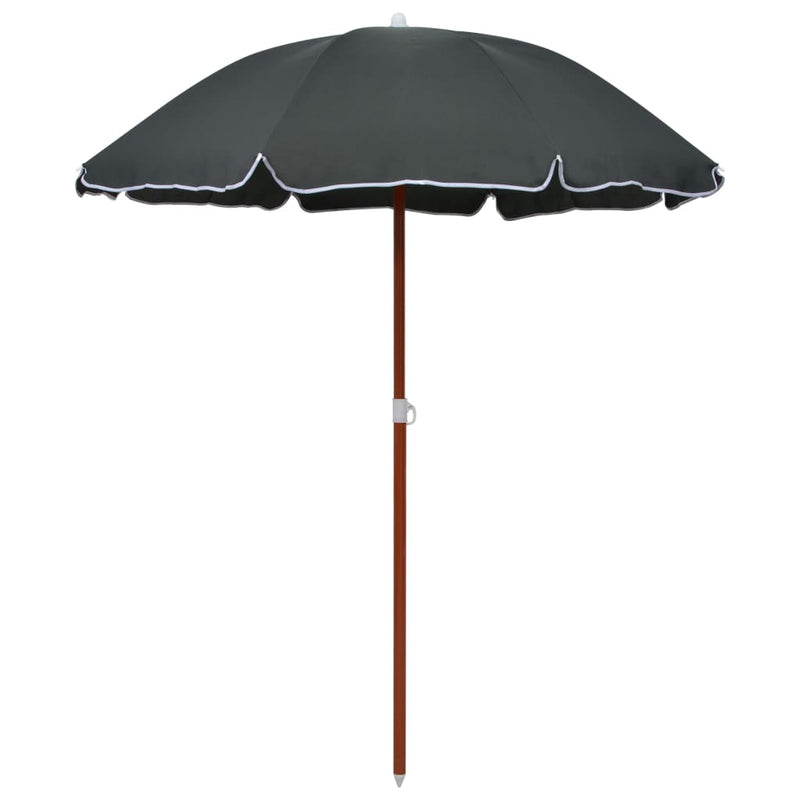 Afbeelding laden in galerijviewer, Vidaxl parasol met stalen paal 180 cm antracietkleurig