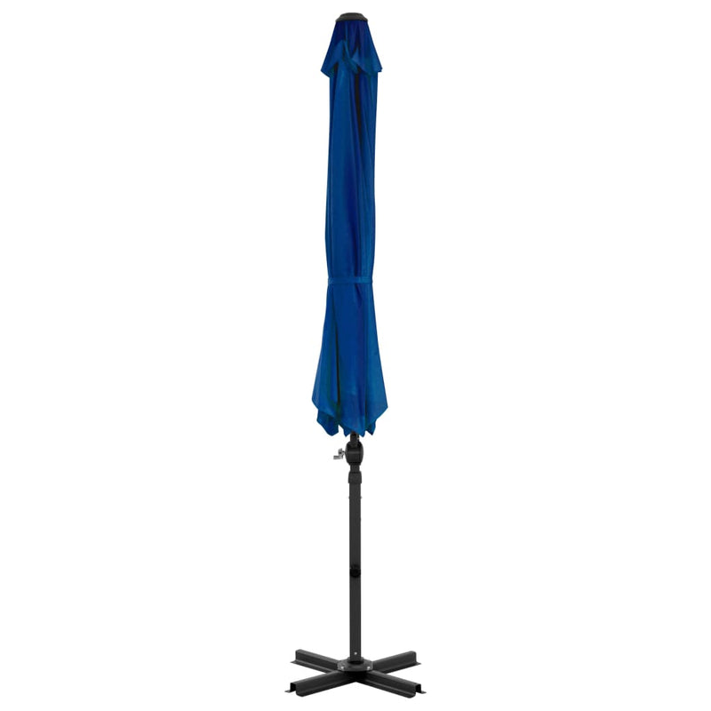 Afbeelding laden in galerijviewer, Vidaxl zweefparasol met aluminium paal 300 cm azuurblauw