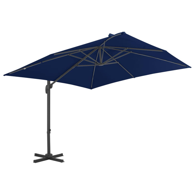 Afbeelding laden in galerijviewer, Vidaxl zweefparasol met aluminium paal 3x3 m azuurblauw