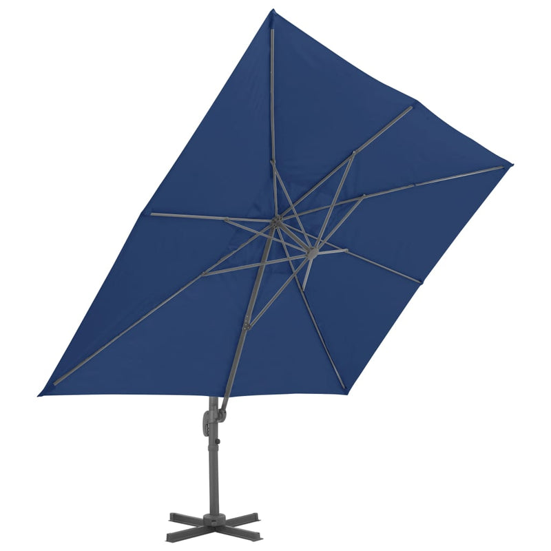 Afbeelding laden in galerijviewer, Vidaxl zweefparasol met aluminium paal 4x3 m azuurblauw