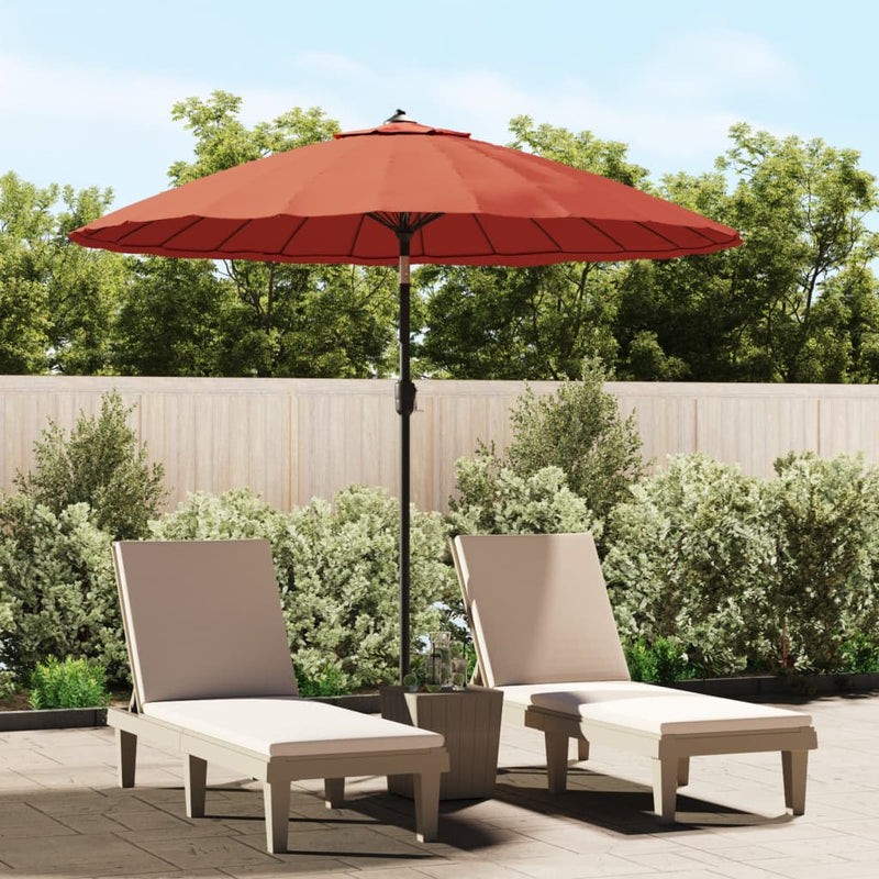 Afbeelding laden in galerijviewer, Vidaxl parasol met aluminium paal 270 cm terracottakleurig