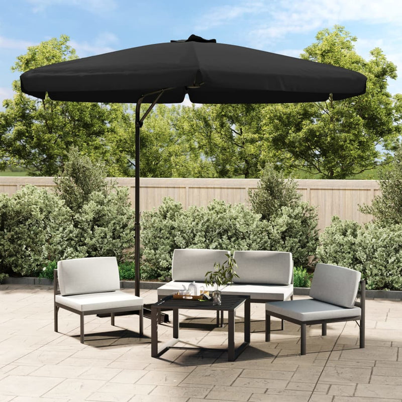 Afbeelding laden in galerijviewer, Vidaxl parasol met stalen paal 300 cm zwart