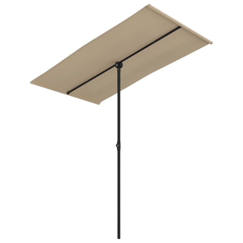 Afbeelding laden in galerijviewer, Vidaxl parasol met aluminium paal 180x110 cm taupe
