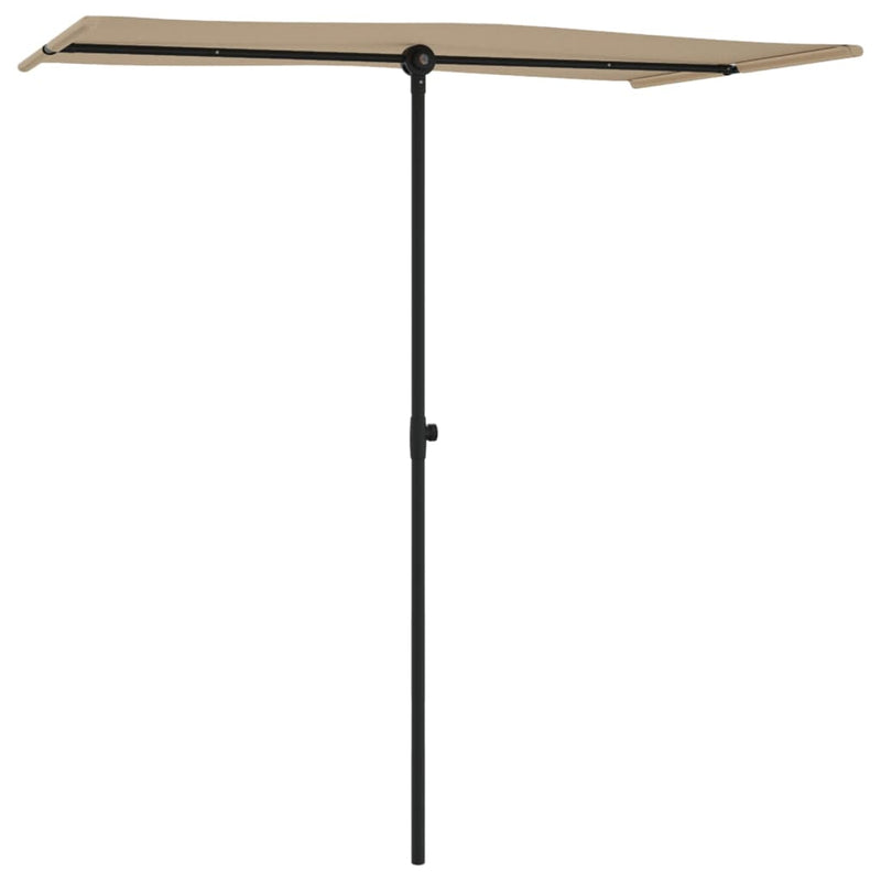 Afbeelding laden in galerijviewer, Vidaxl parasol met aluminium paal 180x110 cm taupe