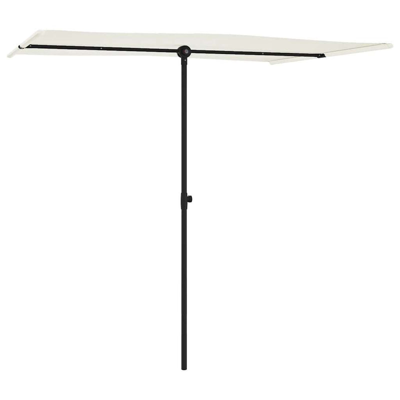 Afbeelding laden in galerijviewer, Vidaxl parasol met aluminium paal 2x1,5 m zandwit