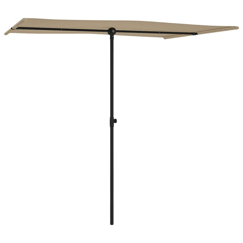 Afbeelding laden in galerijviewer, Vidaxl parasol met aluminium paal 2x1,5 m taupe