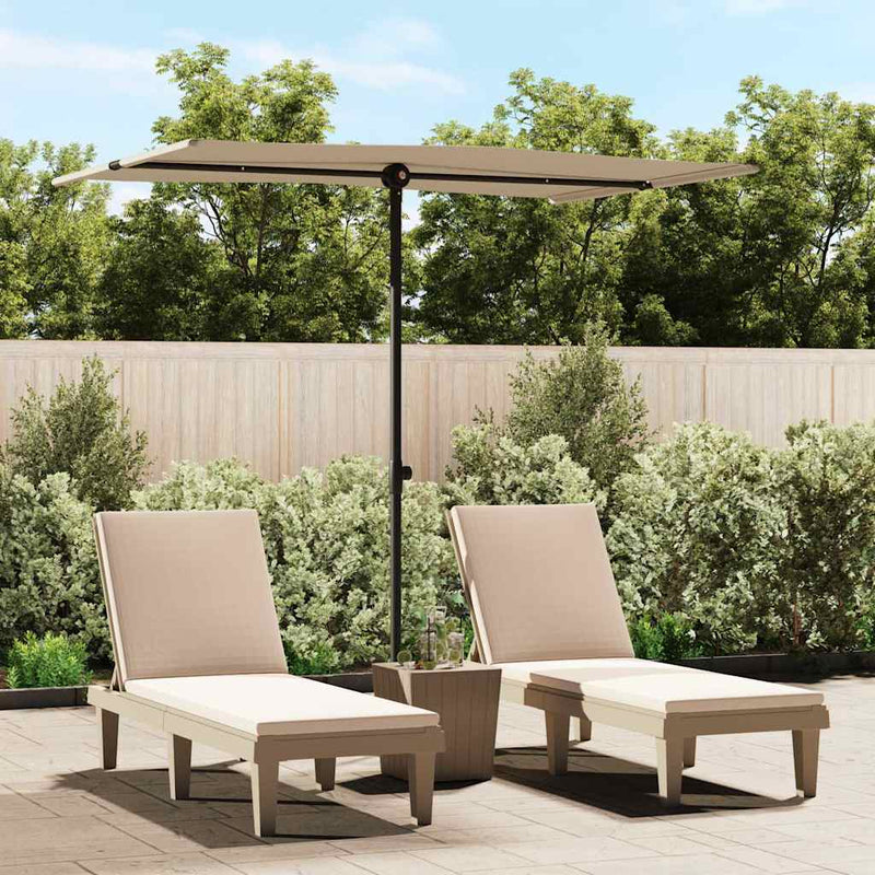 Afbeelding laden in galerijviewer, Vidaxl parasol met aluminium paal 2x1,5 m taupe