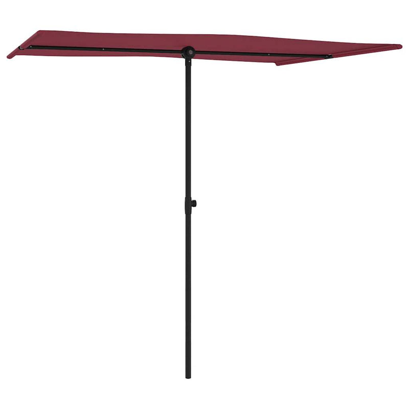 Afbeelding laden in galerijviewer, Vidaxl parasol met aluminium paal 2x1,5 m bordeauxrood