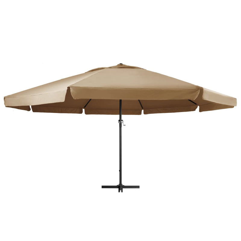 Afbeelding laden in galerijviewer, VidaXL Parasol met aluminium paal 600 cm taupe