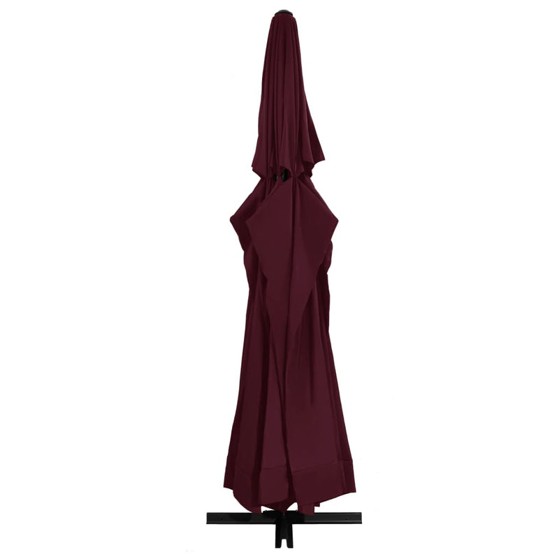 Afbeelding laden in galerijviewer, VidaXL Parasol met aluminium paal 600 cm bordeauxrood