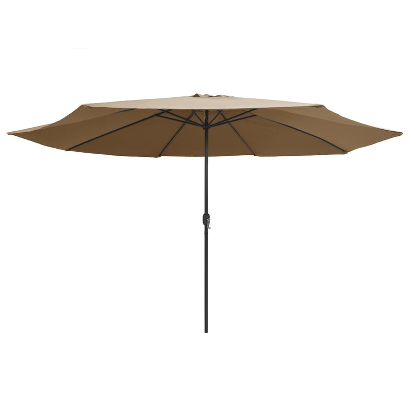 Afbeelding laden in galerijviewer, Vidaxl parasol met metalen paal 390 cm taupe