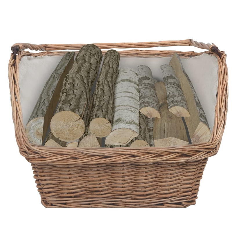 Afbeelding laden in galerijviewer, Vidaxl houtmand met handvat 61,5x46,5x58 cm wilgenhout bruin