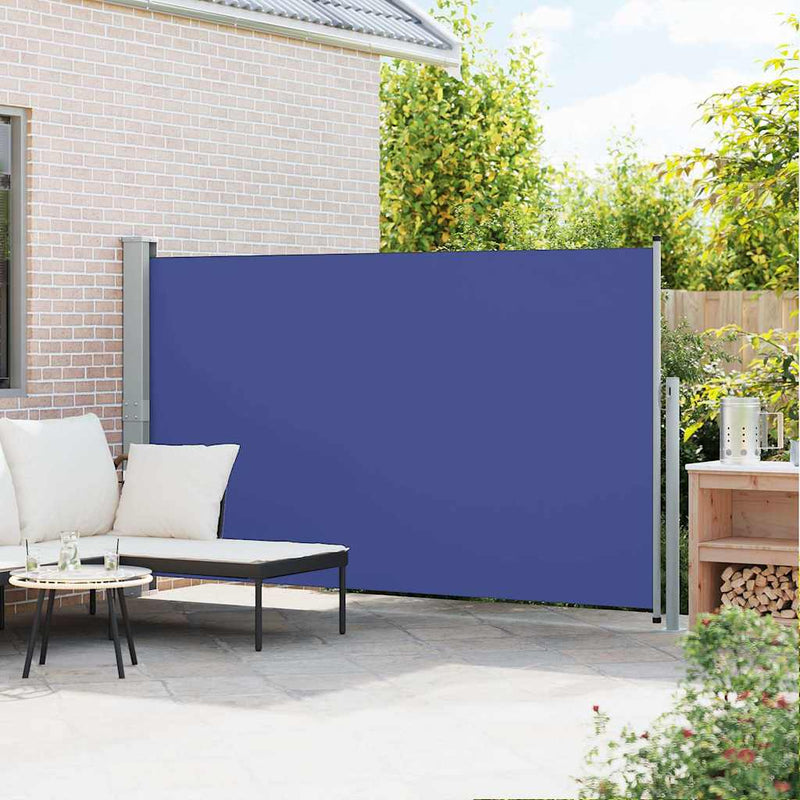 Afbeelding laden in galerijviewer, Vidaxl tuinscherm uittrekbaar 170x300 cm blauw