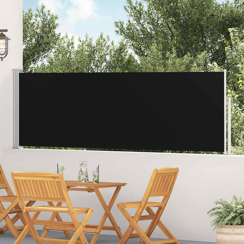 Afbeelding laden in galerijviewer, Vidaxl tuinscherm uittrekbaar 100x500 cm zwart