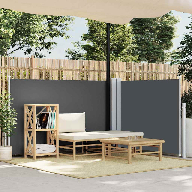 Afbeelding laden in galerijviewer, Vidaxl windscherm uittrekbaar 100x600 cm antraciet