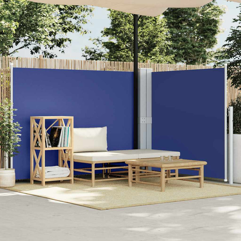 Afbeelding laden in galerijviewer, Vidaxl windscherm uittrekbaar 140x1000 cm blauw