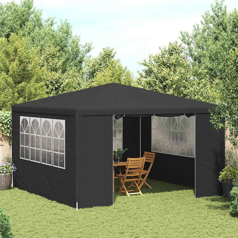 Afbeelding laden in galerijviewer, Vidaxl partytent met zijwanden professioneel 90 g m² 4x4 m antraciet