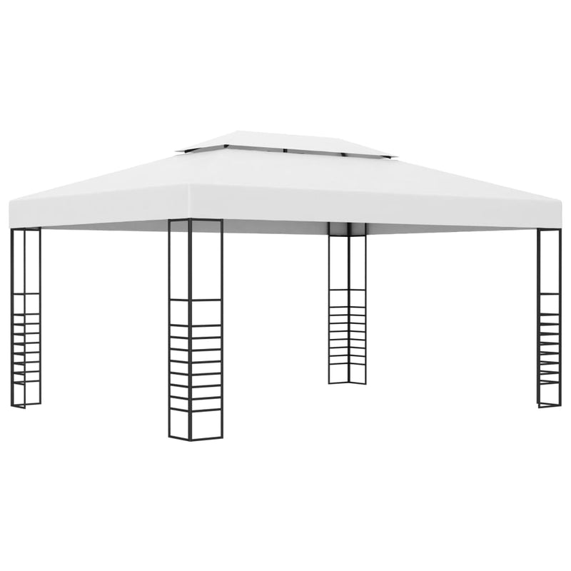 Afbeelding laden in galerijviewer, VidaXL Tuinprieel 4x3x2,7 m gepoedercoat staal wit