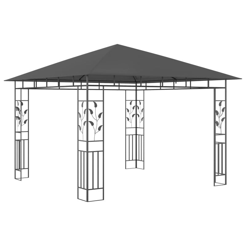 Afbeelding laden in galerijviewer, VidaXL Prieel met klamboe 180 g m² 3x3x2,73 m antraciet