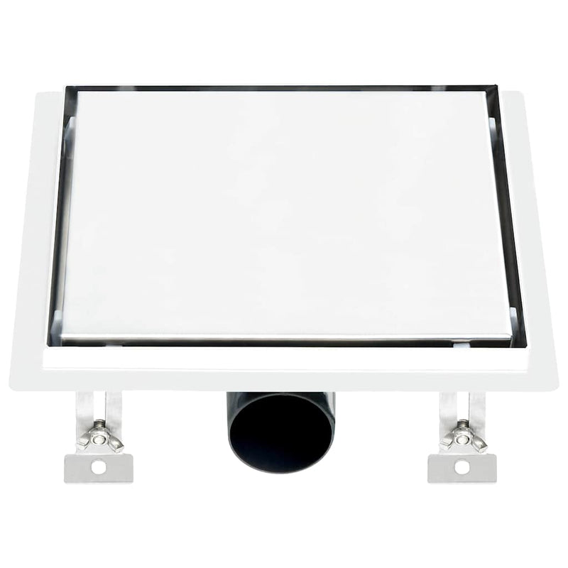 Afbeelding laden in galerijviewer, Vidaxl doucheafvoer met 2-in-1 deksels 23x23 cm roestvrij staal